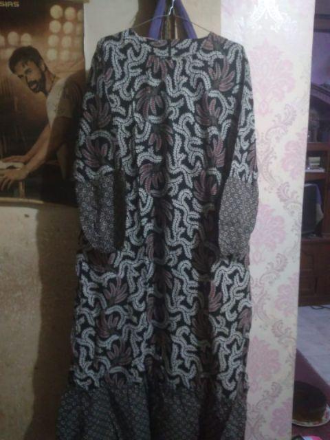 Ms Gamis Batik Sriwedari Maxi Jumbo Xxl Ld 110c. Bumil/busui Katun Sogan