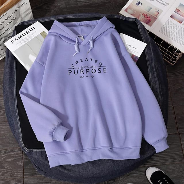 HOODIE WANITA CREATED PURPOSE FLEECE TEBAL MURAH TERBARU'