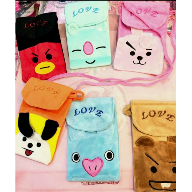 TAS MINI BT21 DOMPET KAIN BT21 ALL CHARACTER BTS