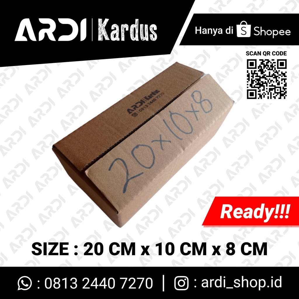 

KARDUS SIZE 20 CM X 10 CM X 8 CM