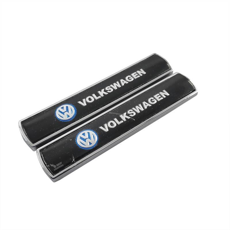 2pcs Stiker Emblem Logo Volkswagen Bahan Metal Untuk Fender Samping Mobil Vw Volkswagen