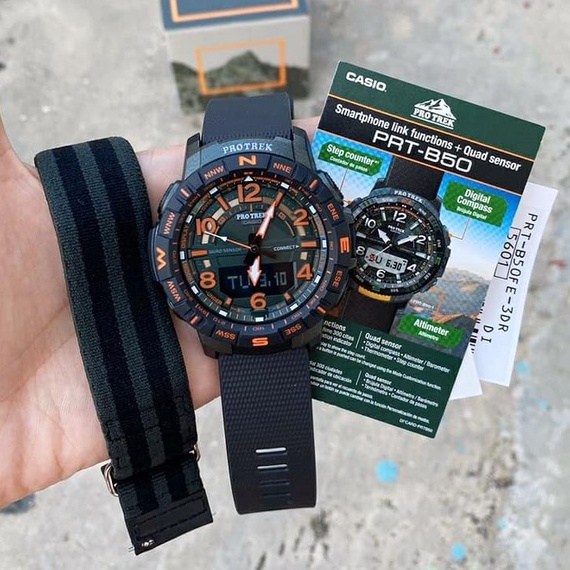 CASIO PROTREK PRT-B50FE-3DR PRT-B50FE-3 ARMY JAM TANGAN ORIGINAL ORI