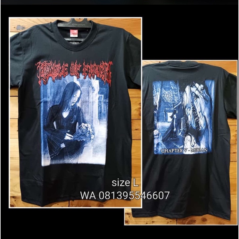 KAOS MUSIK METAL ROCK ALTERNATIVE CRADLE OF FILTH CHAPTER-V MIDIAN ORIGINAL PRAPATAN REBEL