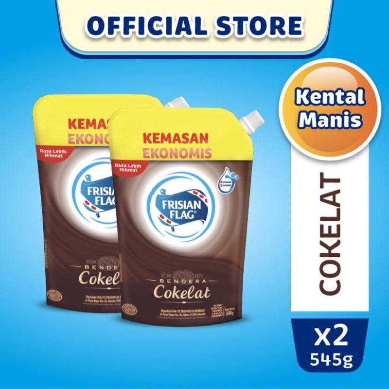 

Frisian Flag Kental Manis Cokelat Pouch 545gr x 2 Pcs