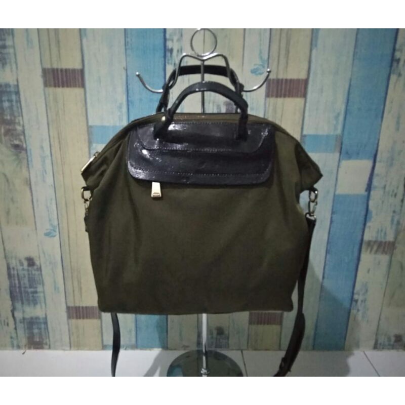 Sale PL Tas Furla Nylon Hijau Army