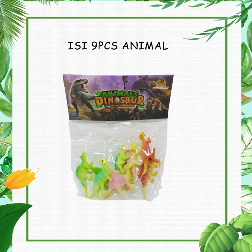 Mainan Animal Dinosaurs/ Mainan Hewan Mini 9PCS Sachet 1203B