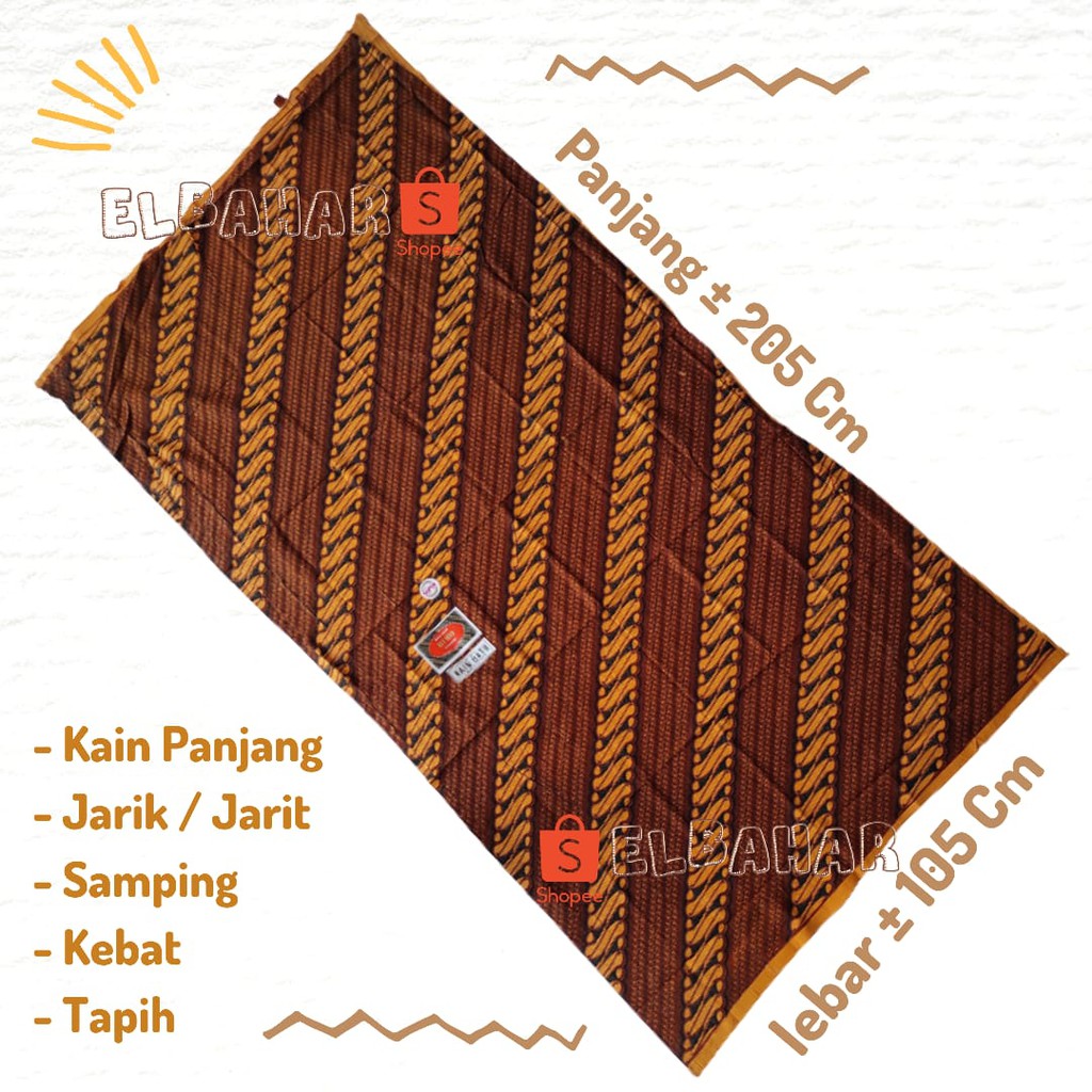 Kain Batu Jarik BIMO Batik Sogan | Samping Kain Panjang Kebat Tapih Gendongan