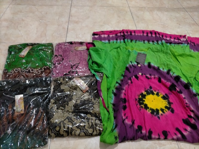 Daster Kencana Ungu Batik - Daster Lengan Panjang Murah Produsen Daster Abstrak Remekan Pekalongan