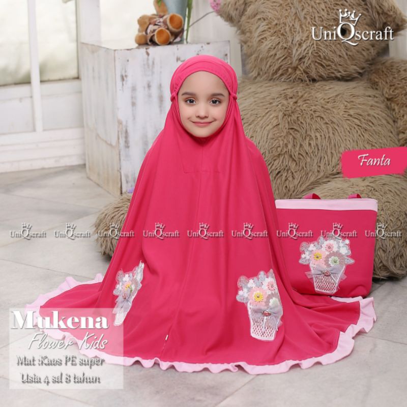 Mukena Kids Flowers Ori Uniq Scraft