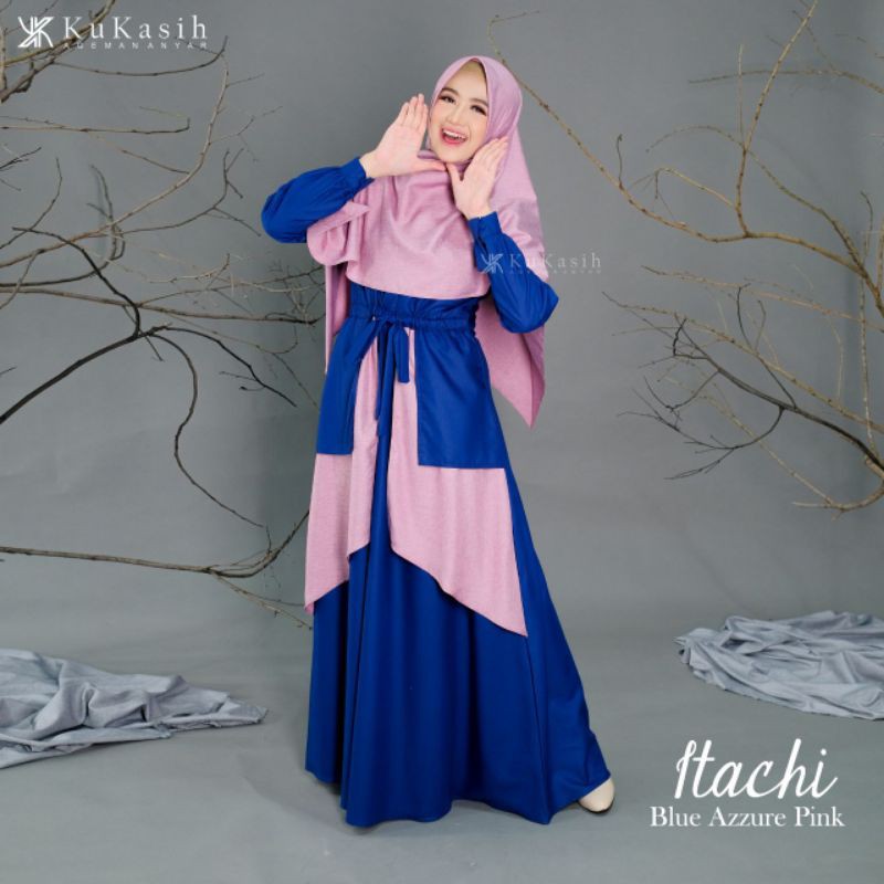 Obral Gamis Itachi Set Hijab by Kukasih.id, Baju Lebaran