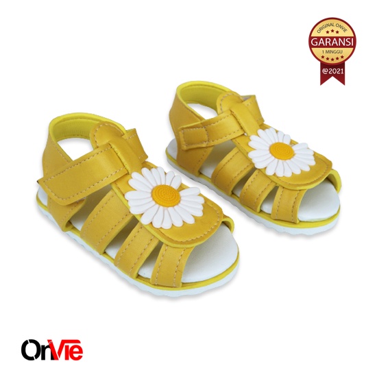 Sepatu Sandal Anak Perempuan Motif Bunga Daisy | Sepatu Sendal Onvie