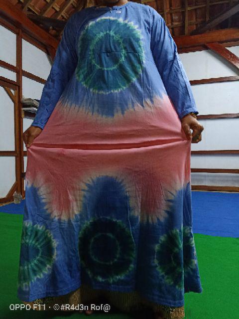 Matahari Gamis Kaos Pelangi Tiedye Batik Payung Jumbo Syari Adem