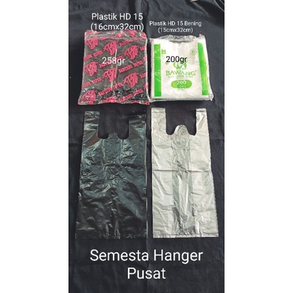Kantong Plastik  HD 15 Hitam dan Plastik HD 15 Bening