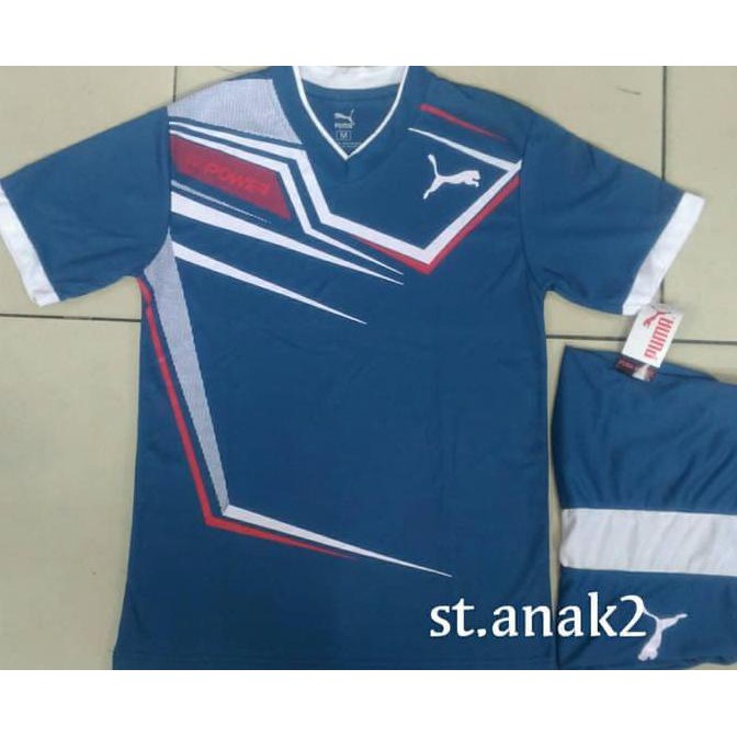 STOK TERBATAS Setelan Stelan Futsal Jersey Baju Kaos Anak Kecil Kids Puma Power