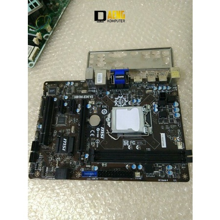 Motherboard Mainboard Mobo PC Merk MSI H81M-E35 V2 Socket 1150 Murah