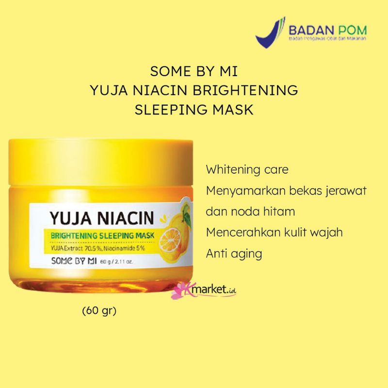 SOME BY MI Yuja Niacin Brightening Sleeping Mask 60g.