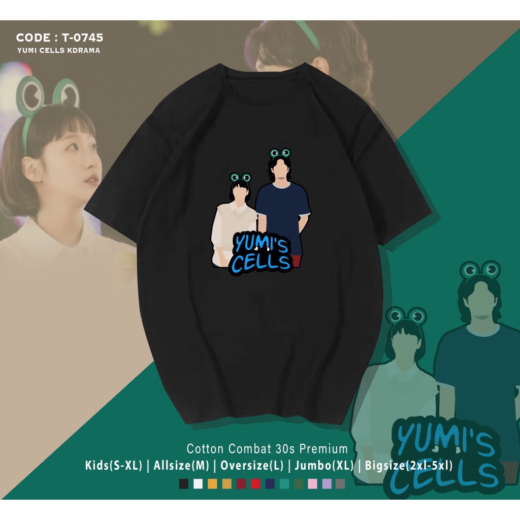 KAOS / T-SHIRT / YUMIS CELLS / ATASAN WANITA &amp; PRIA / BAJU SANTAI / 100%  REAL PICTURE