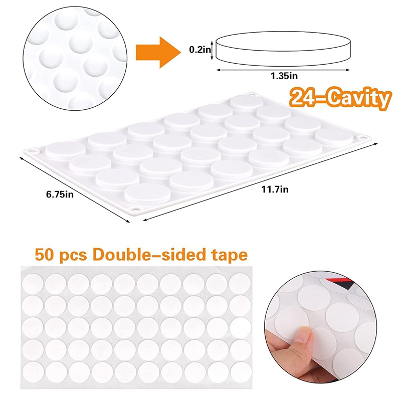 Silicone Pad/Wax Stamp Pad, 24 Pore Wax Seal Pad with Removable Adhesive Points for DIY Craft Adhesive Wax