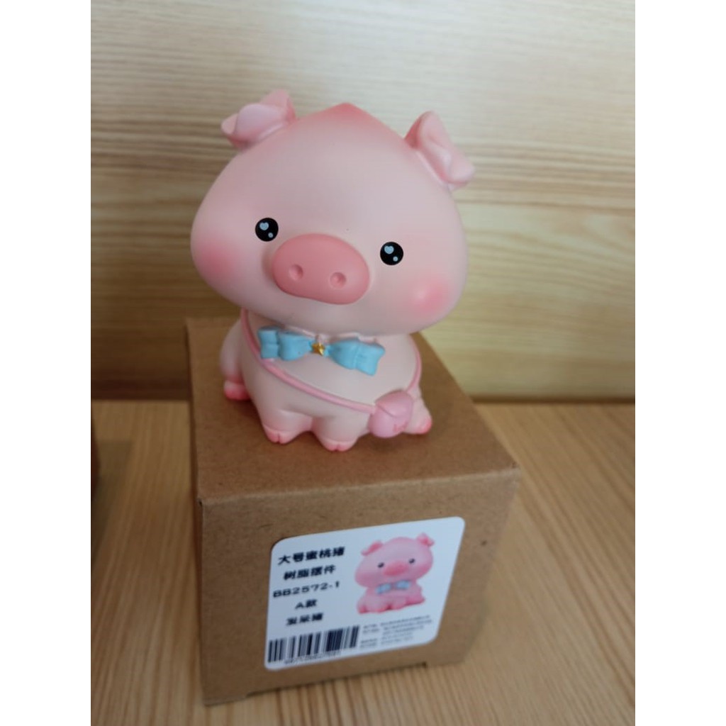 Pajangan Mobil Bobble Head Lazy Pig Babi Pajangan Meja Dashboard Mobil