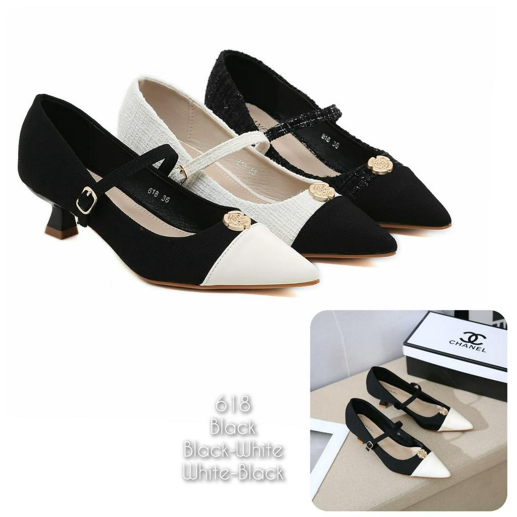 Ready Heels Canvas wanita C-H import kode 618