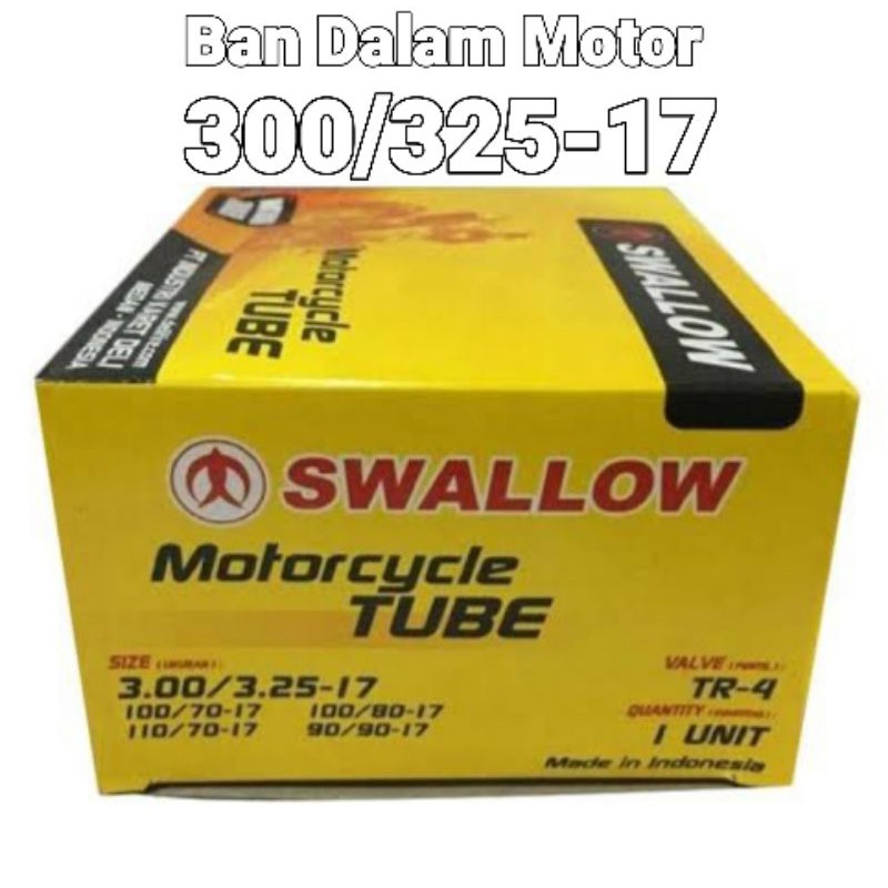 Swallow 300/325-17. Harga grosir minimal 2pcs. ban dalam motor
