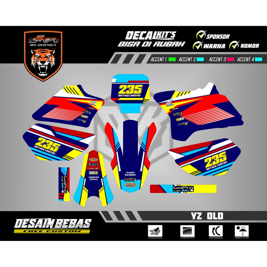 DECAL YZ 250 OLD