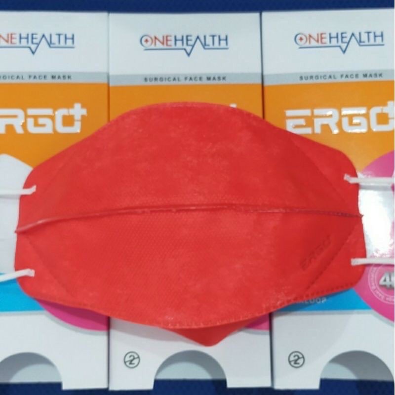 Masker ERGO OneHealth 4D isi 25 pcs/Masker ERGO Onehelath  4D Medis /Masker medis Ergo Onehealt