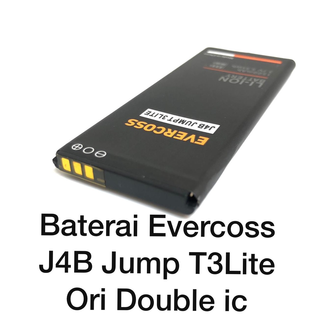 Baterai Evercoss J4B Jump T3 Lite Original Double Power Batre Battery HP Evercross Cross non packing