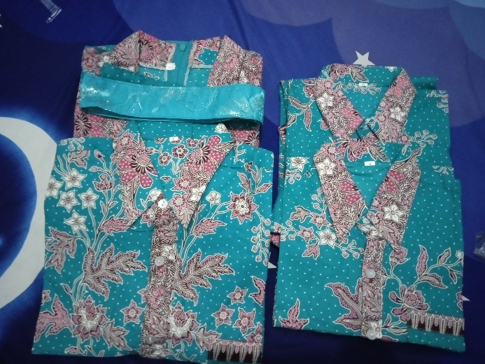 Qnunbatik Batik Keluarga/family Dress/terusan Nagita Hitam