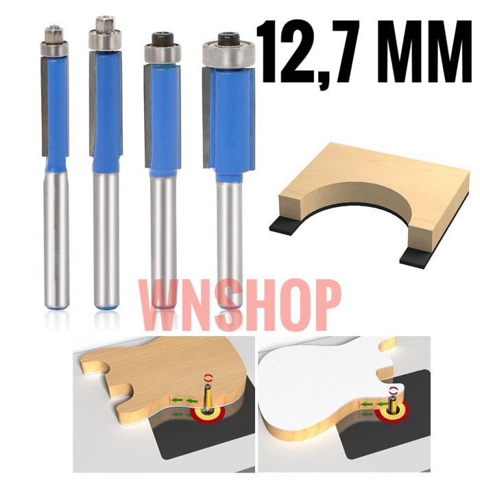 Mata Router Trimmer Flush Trim untuk HPL PVC Edging 12 MM