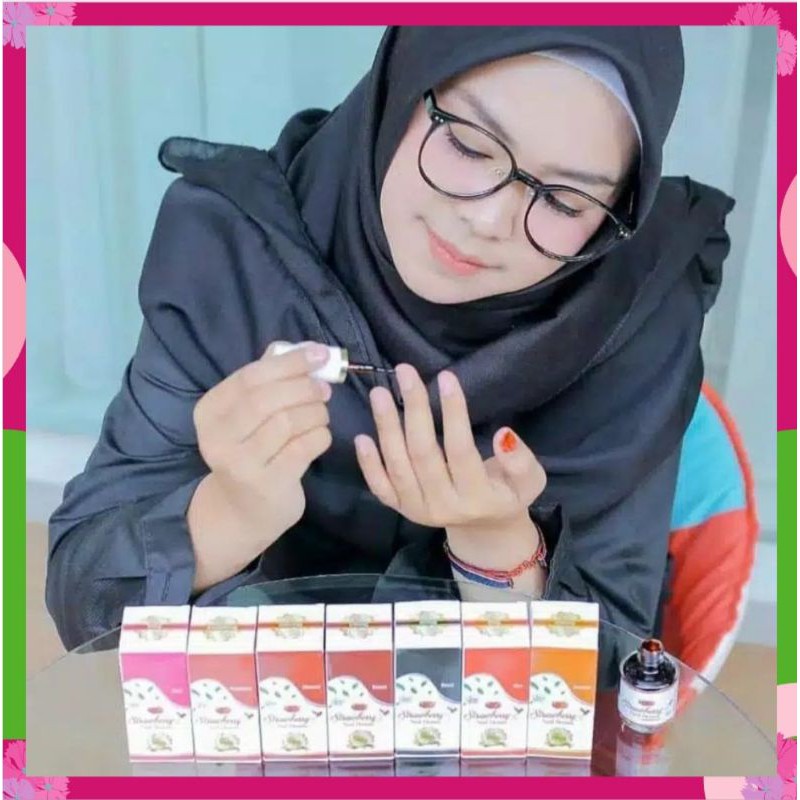 (SAH SHOLAT) KUTEK HENNA STRAWBERRY KEMASAN 5ML /KUTEK STRAWBERRY/HENNA