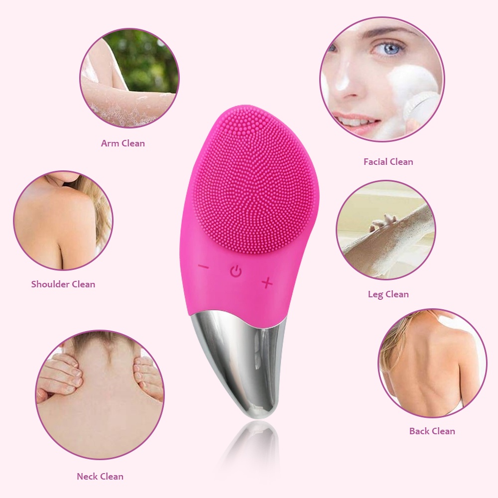 Facial Cleansing Brush Sonic Electric / Sikat Pembersih Wajah Electric