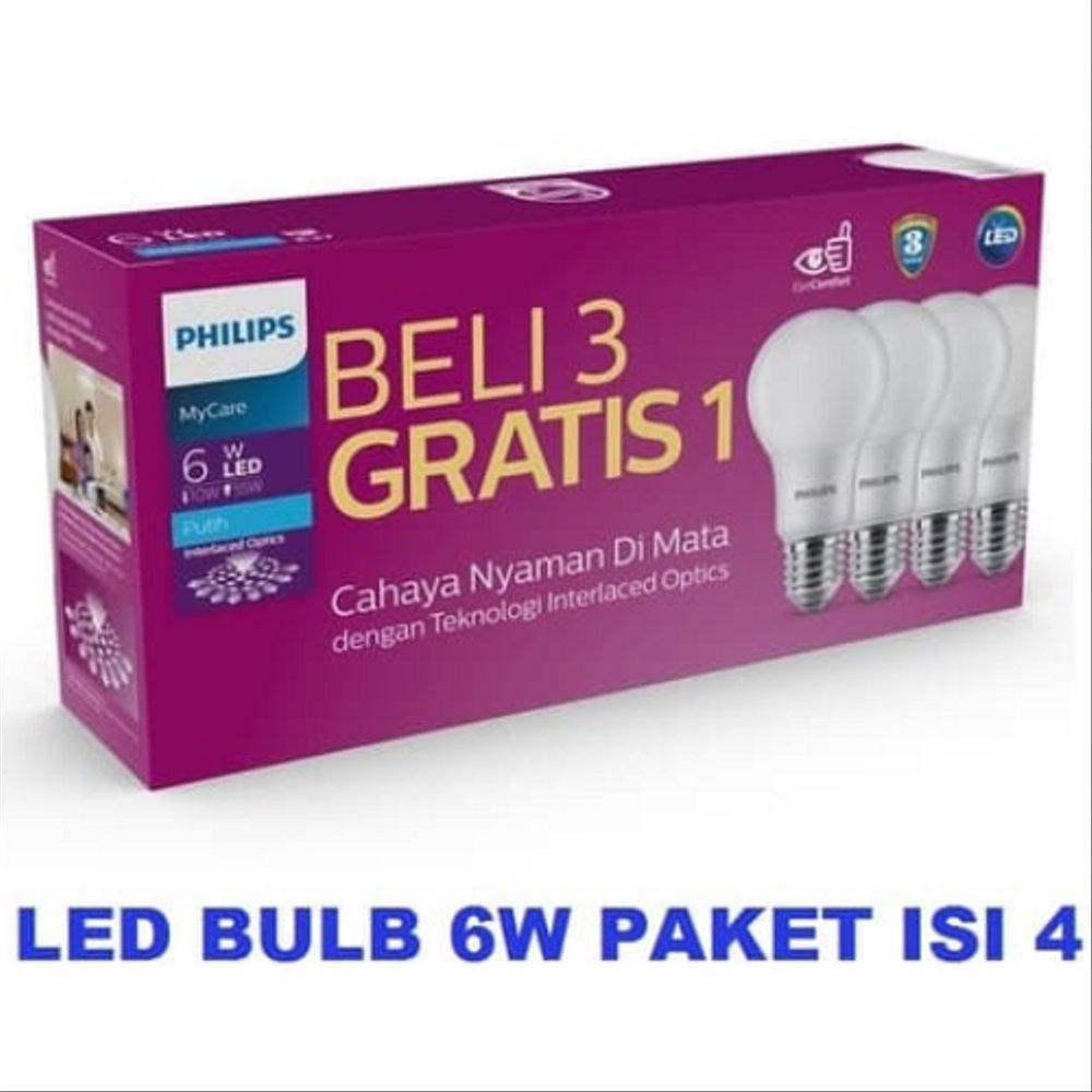 LAMPU LED PHILIPS PAKET 6W/8W/10W/12W