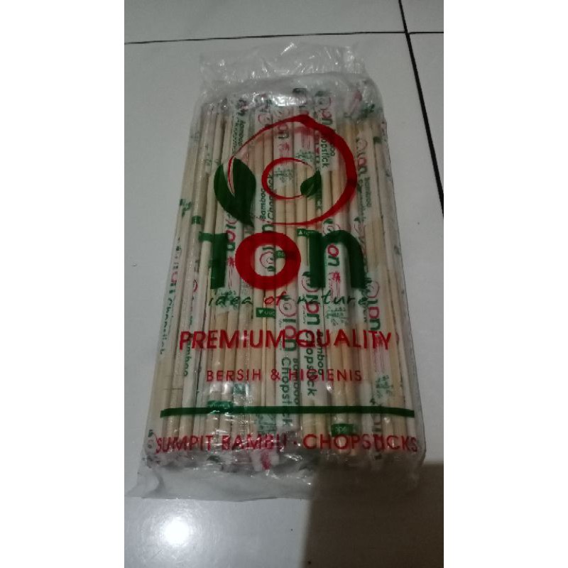 sumpit kayu/sumpit bambu ION 40 pasang