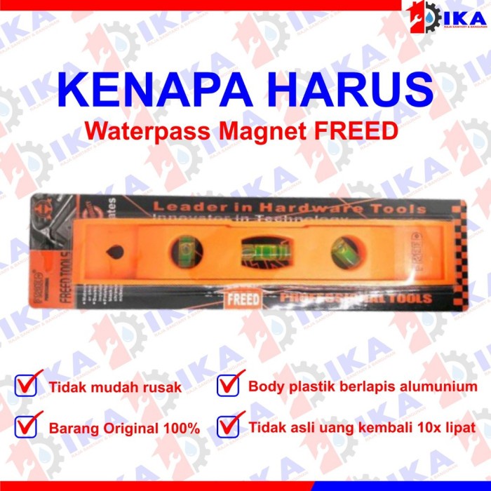 

Gilaa!!! Waterpass Magnet Tempel Besi Torpedo 9" / Penggaris Alat Ukur Air Pas Bagus