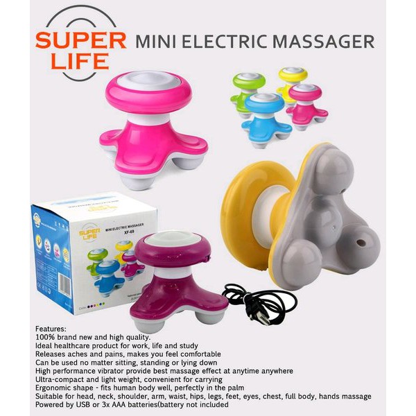 Alat Pijat Mini XF-69 - Mini Electric Massager - Alat Pijat Elektrik - Pijat Mini - Praktis