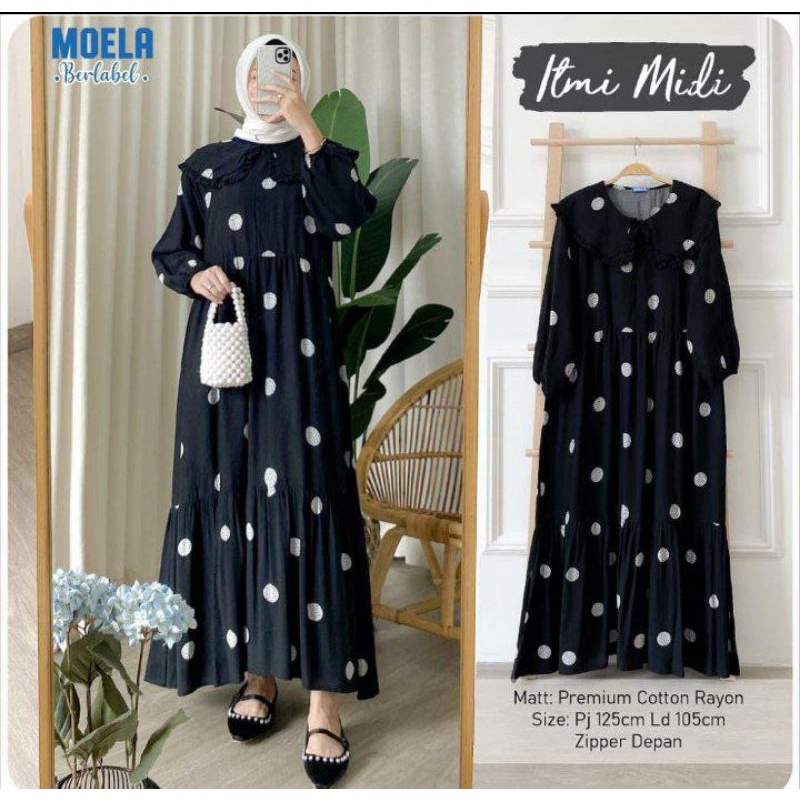 Daster Midi | Daster Tie Dye Korea Midi Style Lengan Panjang Size Standar LD 115 Busui Matt Cringkle Airflow | Daster Rayon