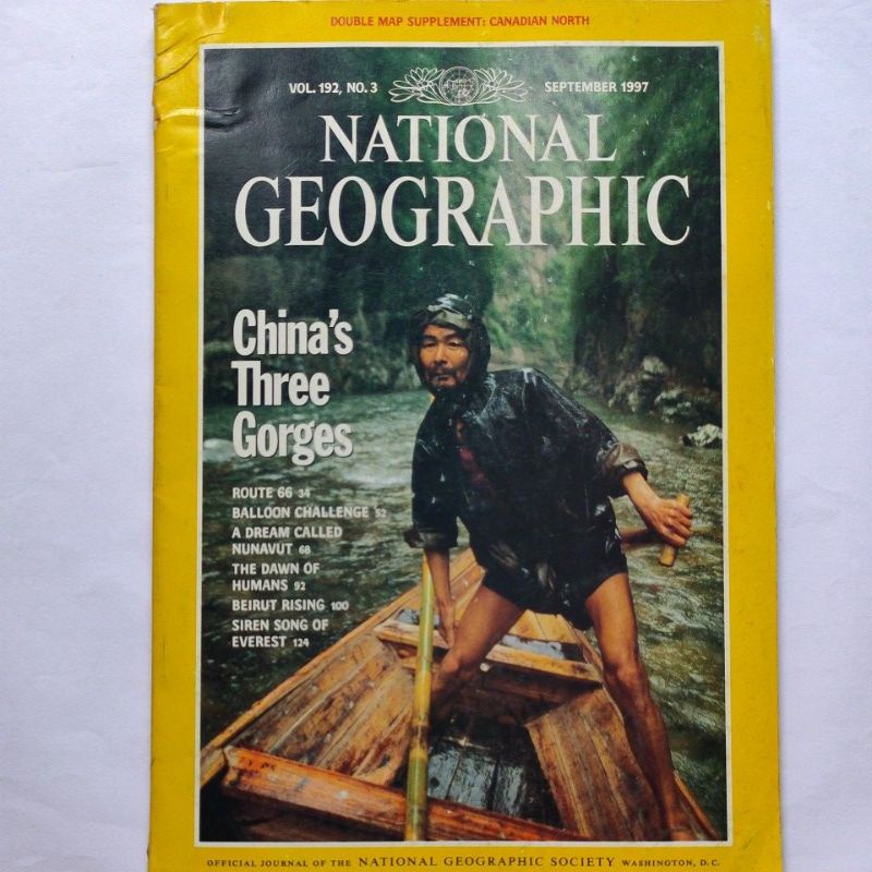 majalah national geographic China's three gorges. September 1997. bahasa Inggris