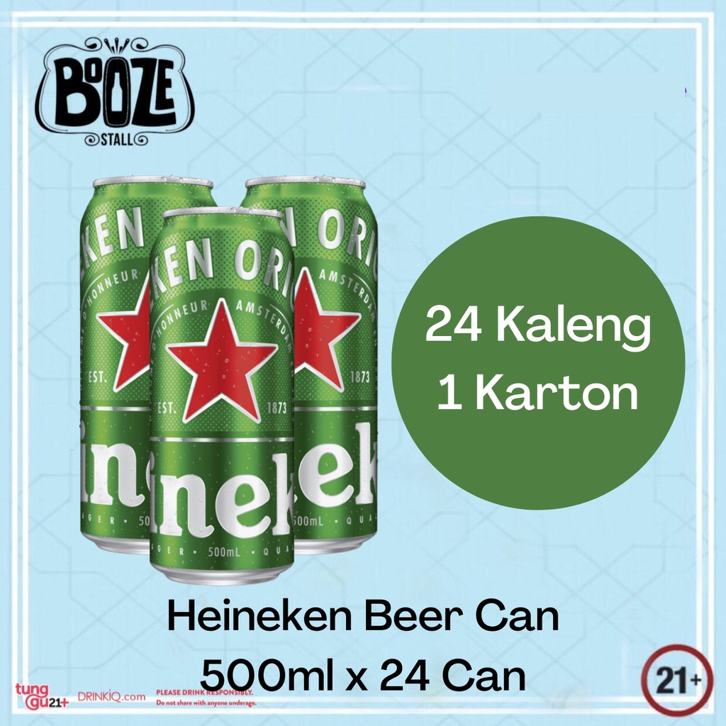 Heineken Beer Can 500ml x 24 Can (1 Karton)