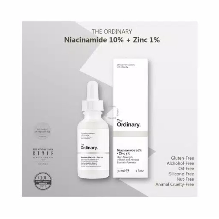 The Ordinary Niacinamide 10zinc 1 30ml Original 100 Authentic Deciem Shopee Indonesia