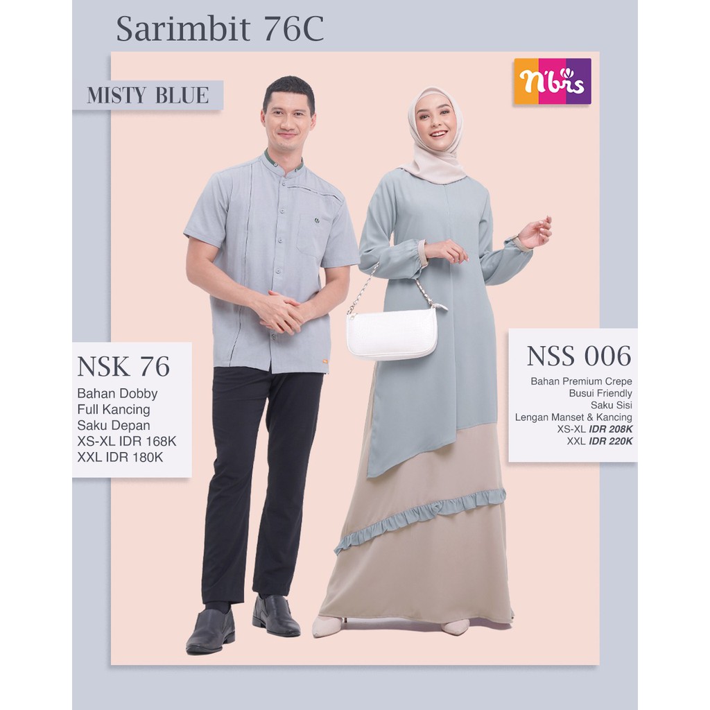 NIBRAS couple 76 C BAHAN DOBBY MIX PREMIUM CREPE SARIMBIT COUPLE DEWASA KEREN [BISA COD]