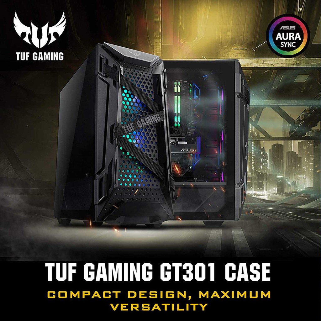 ASUS TUF GAMING GT301 ATX MID TOWER TEMPERED CASE CASING GT 301