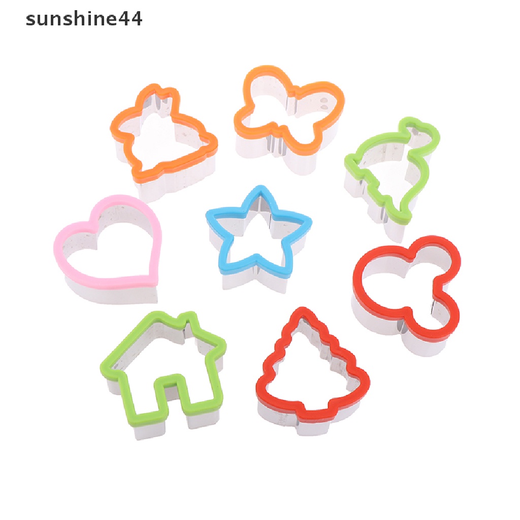 Sunshine Set Cetakan Pemotong Roti / Kue / Biskuit / Sandwich Bahan Stainless Steel Untuk Anak