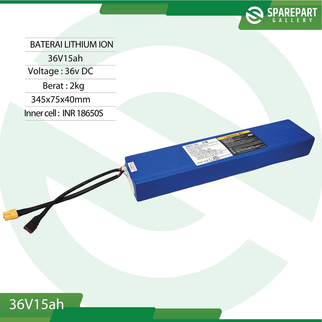 Aki Lithium Ion 36v15Ah skuter listrik otoped baterai litihium