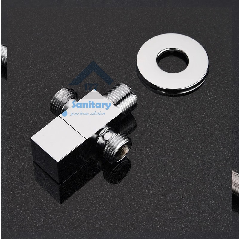 Stop kran cabang minimalis FIo60302- stop keran double  kran shower T cabang shower sanitary177 /H2