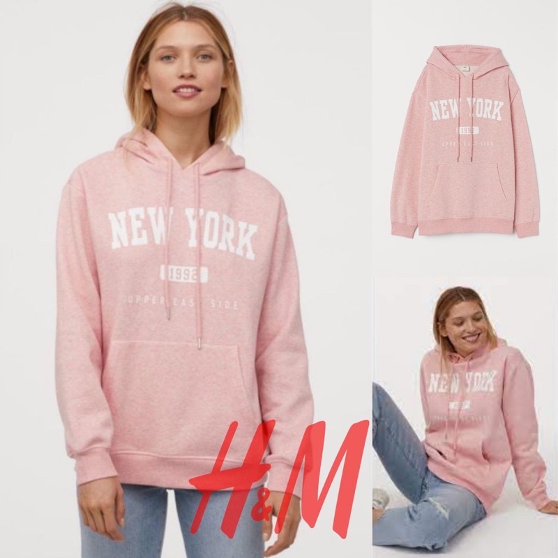 Hoodie New York Pink H*M