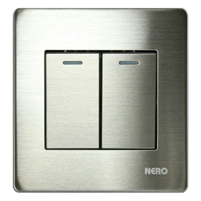 Perlengkapan Listrik - Saklar Broco - Saklar Nero Saklar Seri V8 Stainless V81621 Produk Terbaik