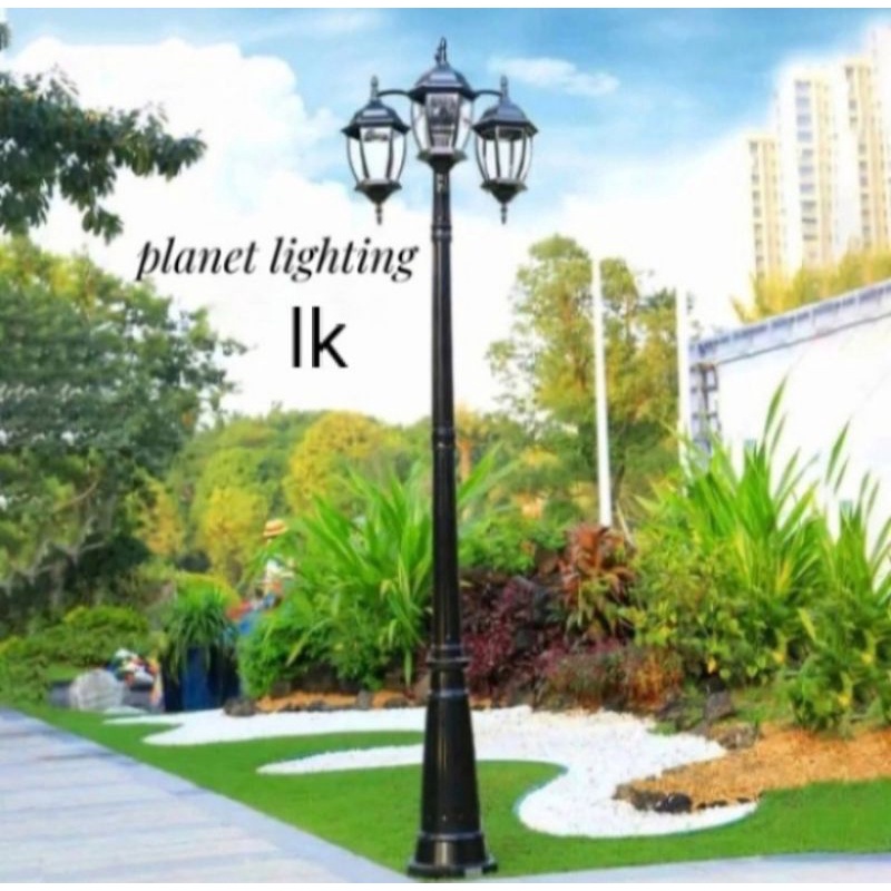 lampu tiang taman/lampu hias outdoor/lampu taman 3 cabang 7017