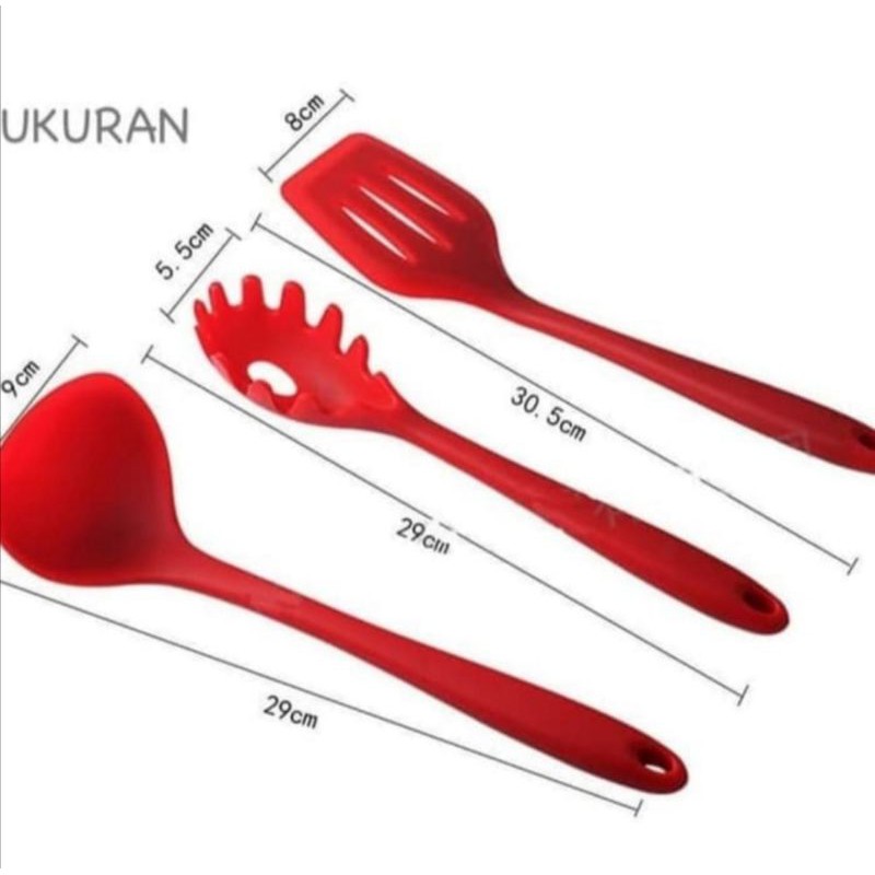 Set alat masak sutil spatula silikon 10 in 1 silicone tahan panas FDA Food grade