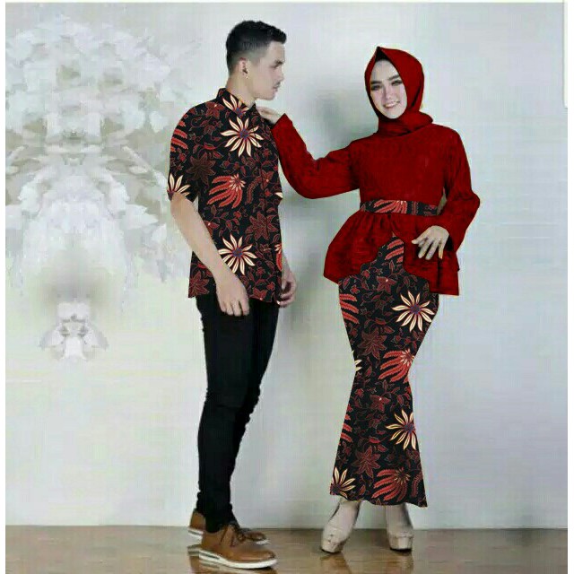 couple kebaya batik brukat KADITA 4warna